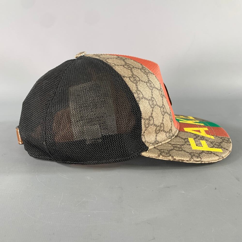 GUCCI Tan Black Monogram Polyester Blend Hats - Picture 3 of 10